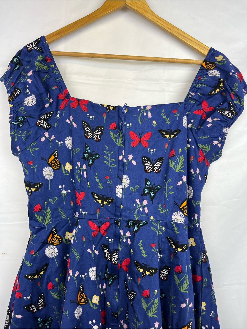 ModCloth x Collectif Pin-Up Butterfly Floral 1950s Swing Dress Size 20uk pockets - Picture 5 of 6